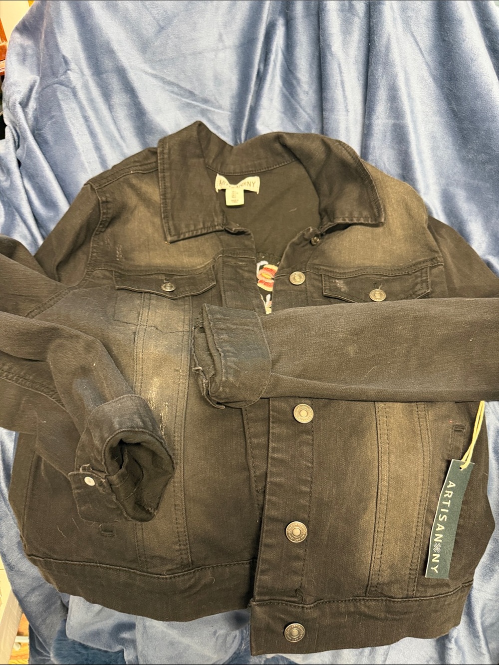 Artisan NY Black Denim Style Jacket